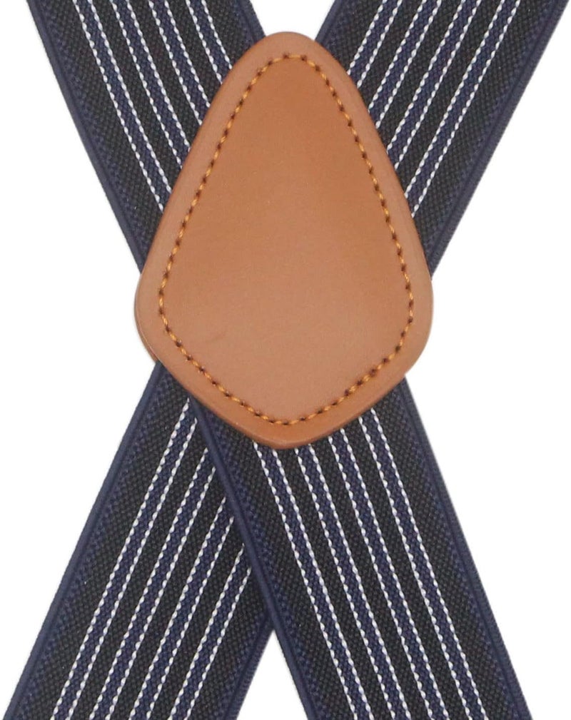 Timiot Mens Suspender 4 Swivel Strong Hooks Adjustable Braces Elastic Comfortable X Style Heavy Duty Strap - Image 2